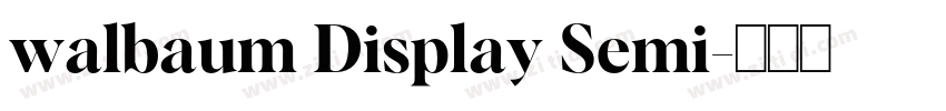 walbaum Display Semi字体转换